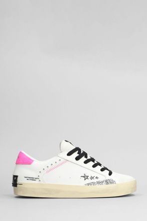 Crime London Sneakers Distressed in pelle bianca