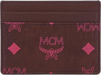 MCM Aren Card Case in Visetos in Cinnamon at Nordstrom