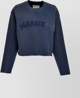 Maison Margiela logo patch cropped sweatshirt