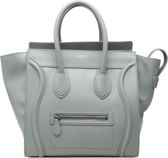 Celine Gray Leather Handbag Tote Bag (Pre-Owned)