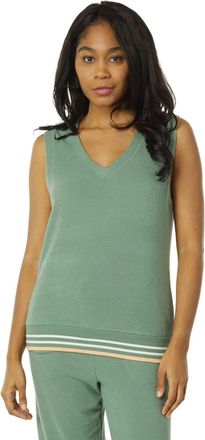 PJ Salvage P. J. Salvage Starlet Tank Top Womens Sage Green V Neck Loungewear GBO3445