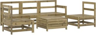 vidaXL 6 Piece Garden Sofa Set Impregnated Wood Pine vidaXL
