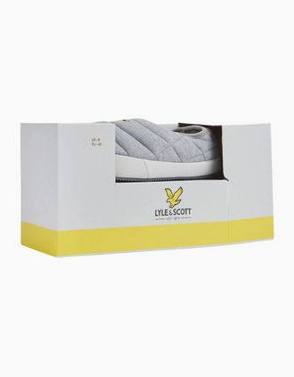 Lyle & Scott Lyle And Scott Mens Padded Textured Moccasin Slippers - Grey - Size: 10