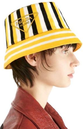 Prada Striped Bucket hat