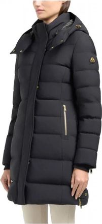 Moose Knuckles Gold Series Nyluxe Watershed Shearling Trim Parka - Dames - Gewatteerde jassen - Zwart - M - Polyester - Jassen