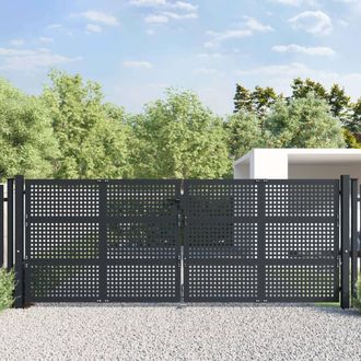 Berkfield Home Garden Gate Anthracite 400x175 cm Steel