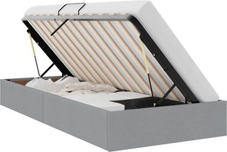 vidaXL Estructura De Cama Ottoman Gris Claro 100 X 200 Cm Tela Vidaxl