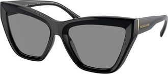 Michael Kors Dark Grey Solid Cat Eye Ladies Sunglasses MK2211U 30053F 57