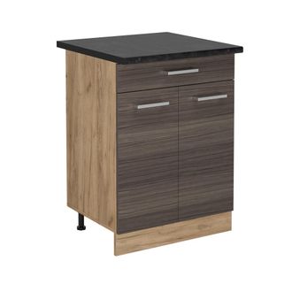 Vicco Mueble Bajo De Cocina R-line, Gris Noble, 60 Cm Con Caj&oacute;n, Et Antracita