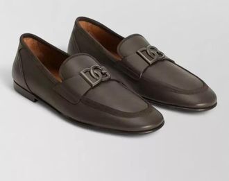 Dolce & Gabbana calfskin loafers almond toe flat sole
