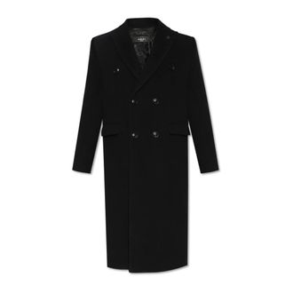 Amiri Double-Breasted Jas - Heren - Mantel - Zwart - L - Wol - Jassen