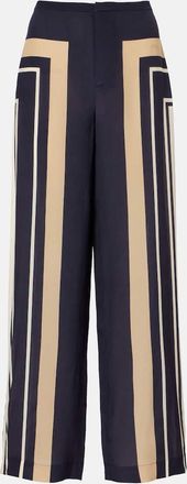 Sir. Pietra printed silk wide-leg pants