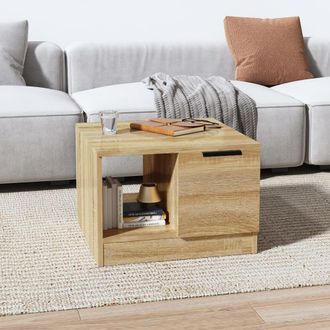 vidaXL Vidaxl - Mesa De Centro Madera De Ingenier&iacute;a Roble Sonoma 50x50x36 Cm