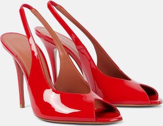 Amina Muaddi Pumps peep-toe Kristina 105 in vernice