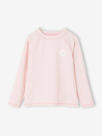 Vertbaudet M&auml;dchen Badeshirt mit UV-Schutz Oeko-Tex rosa bedruckt