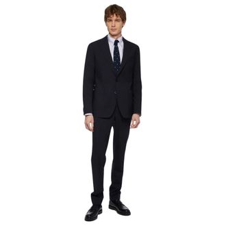 Brooks Brothers Kostuums, Heren, Blauw, L, Wol, Wolmix Kostuum