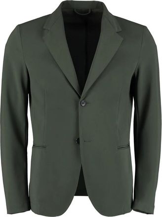THE (ALPHABET) Single-breasted Tweeknoopsjas - Heren - Blazers - Groen - L - Leer - Jassen