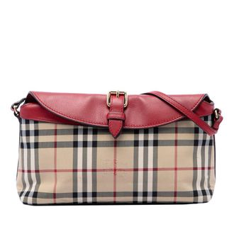 Burberry Pre-owned Burberry Haymarket Check Canvas Leah Crossbody Ladies TCNJA8DHCC1AF4AW