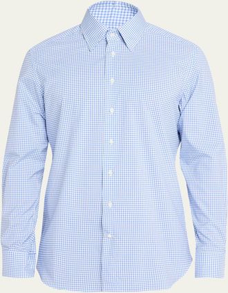 Bergdorf Goodman Mens Cotton Check Button-Down Shirt