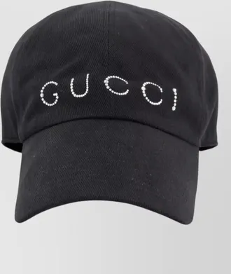 Gucci rhinestone logo baseball cap