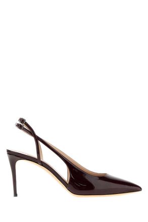Casadei Burgundy Leather Pumps