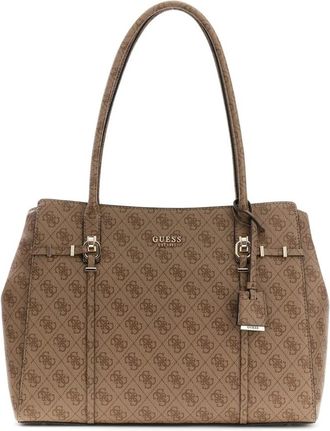 Guess Tassen, Dames, Bruin, ONE Size, Leona Logo 2 Comp Tote