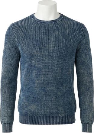 Faherty Sunwashed Crewneck Sweater In Indigo Storm Wash