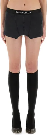 Balenciaga Cut Off Boxer Style Skirt-Donna