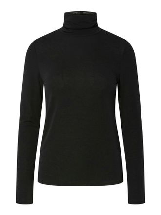 Pieces Rollkragenshirt PIECES PCMARIA LS ROLLNECK TOP JRS NOOS BC, Damen, Gr. XL, schwarz, Jersey, Obermaterial: 64% Polyester, 33% Viskose, 3% Elasthan, uni