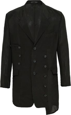 Yohji Yamamoto Giacca monopetto asimmetrica - Nero