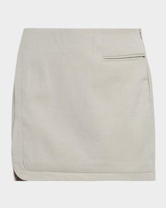 Et Ochs Smith Straight Suiting Mini Skirt