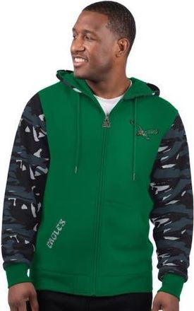 Starter Mens Starter Kelly Green Philadelphia Eagles Thursday Night Gridiron Vintage Logo Full-Zip Hoodie at Nordstrom, Size Xxx-Large