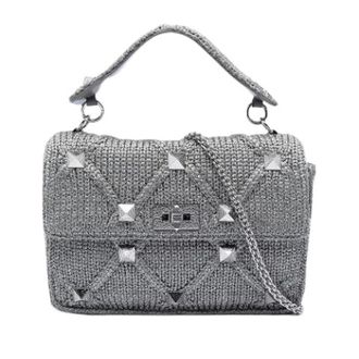 Valentino Pre-owned Knit Satchel - Dames - Vintage Handtas - Grijs - ONE Size - Vintage