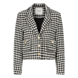 Nicowa Jassen, Dames, Zwart, S, Katoen, Gold Button Blazer Bagiwo