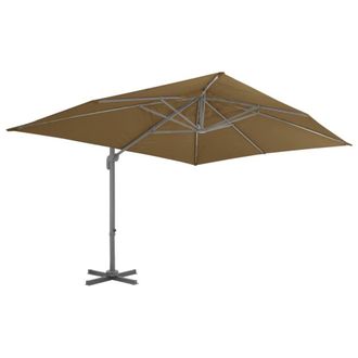 Berkfield Home Outdoor Umbrella with Portable Base Taupe