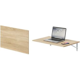 Dmora Tavolo Pieghevole Grandate, un Posto, Salvaspazio, Forma Rettangolare, 78x50x21h cm Marrone Rovere