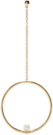 Anissa Kermiche Yellow Gold Pearl Circle Drop Earrings - Womens - Yellow Gold