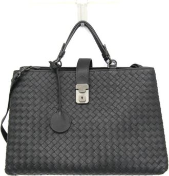 Bottega Veneta Tweedehands leren schoudertassen - Dames - Vintage Handtas - Zwart - ONE Size - Leer - Vintage