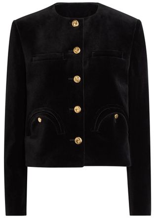 Blaz&eacute; Milano Shamo Bolero Velvet Jacket - Black - 00 (UK4 / Xxs)