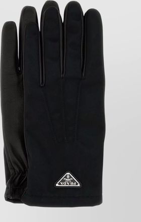 Prada nylon and nappa leather gloves