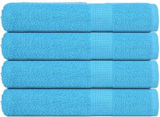 vidaXL Toallas De Sauna 4 Uds 100% Algod&oacute;n Turquesa 80x200 Cm 360 Gsm Vidaxl