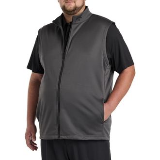 Callaway Big & Tall Zip-Front Fleece Vest in Asphalt at Nordstrom, Size 2Xlt