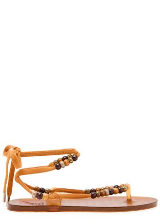 Ancient Greek Sandals Esther Beaded Jelly Sandals - Camel - 39 (IT39/ UK6)