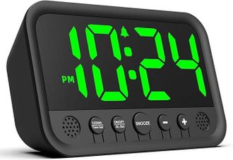 OEM Reloj Despertador Digital, Pantalla Led Grande Para Dormitorio, Volumen Ajustable, Funci&oacute;n De Repetici&oacute;n De Alarma