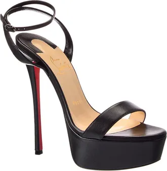 Christian Louboutin Loubi Queen Alta 150 Leather Platform Sandal
