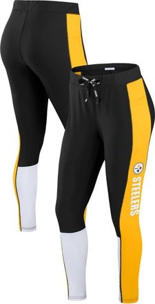 WEAR by Erin Andrews Womens WEAR by Erin Andrews Black/Yellow Pittsburgh Steelers Color-Block Leggings at Nordstrom, Size X-Small