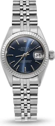 Rolex Pre-owned Rolex Datejust Automatic Chronometer Blue Dial Ladies Watch 69174 BLSJ