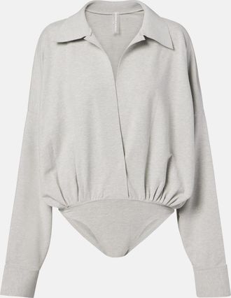 Norma Kamali Cotton-blend jersey bodysuit