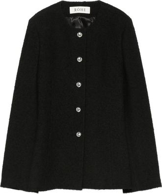 R&oacute;he Button-fastening Boucl&eacute; Jacket
