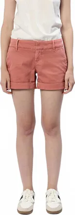 Dear John Denim Mid-Rise Hampton Shorts In Terracotta